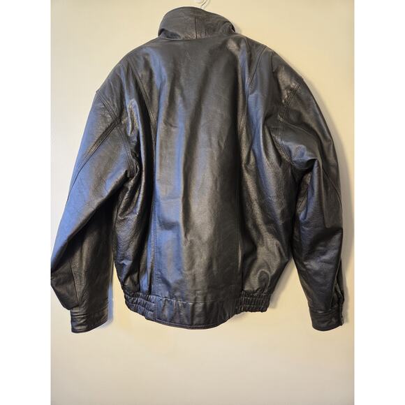 Niko Leather Designs Black Moto Biker Jacket Mens Size XL Zip In Liner EUC - Picture 14 of 14